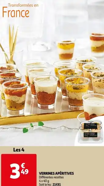 Verrines apéritives