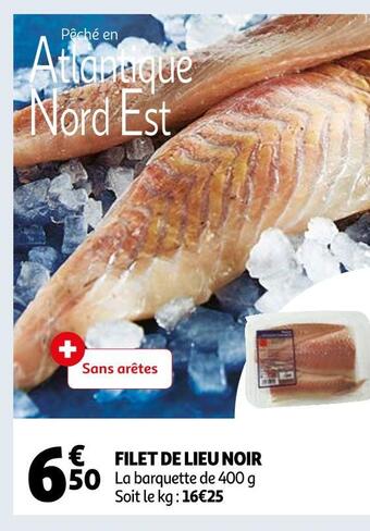 Auchan Filet de lieu noir offre