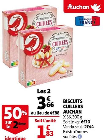 Auchan Auchan biscuits cuillers offre
