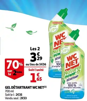 Auchan Wc net gel détartrant offre