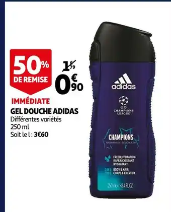 Auchan Adidas gel douche offre