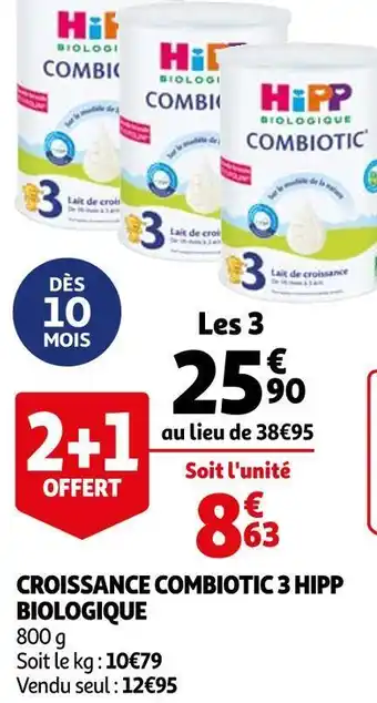 Hipp biologique croissance combiotic 3
