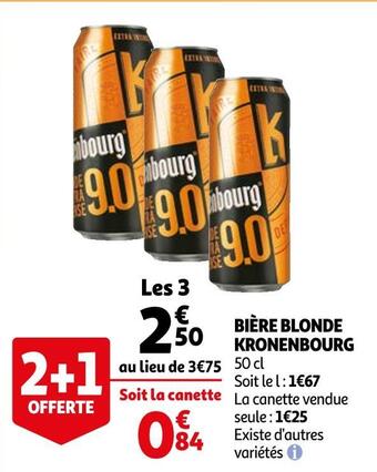 Auchan Kronenbourg bière blonde offre