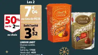 Auchan Lindt lindor offre