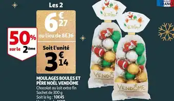 Auchan Vendôme moulages boules et père noël offre