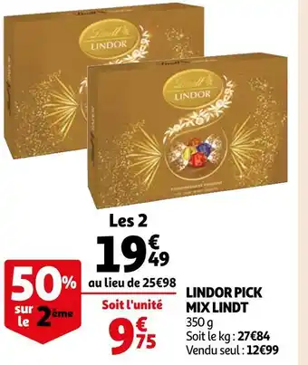 Auchan Lindt lindor pick mix offre