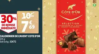 Auchan Cote d'or calendrier de l'avent offre