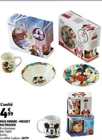 Auchan Mug minnie - mickey ou frozen offre