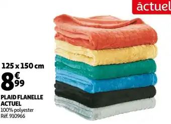 Auchan Actuel plaid flanelle offre
