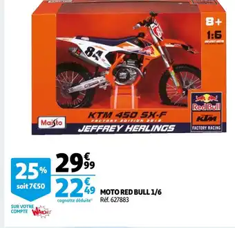 Auchan Moto red bull 1/6 offre