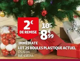 Auchan Auchan lot 25 boules plastique offre