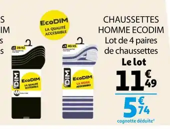 Auchan Dim chaussettes homme ecodim offre