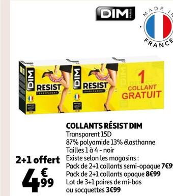 Auchan Dim collants résist offre