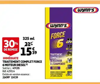 Auchan Wynn's traitement complet force 6 moteur diesel offre