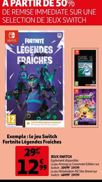 Auchan Nintendo jeux switch offre