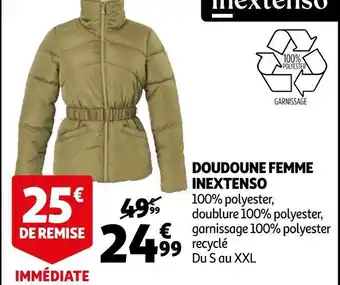 Auchan In extenso doudoune femme offre