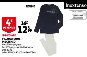 Auchan In extenso pyjama femme offre