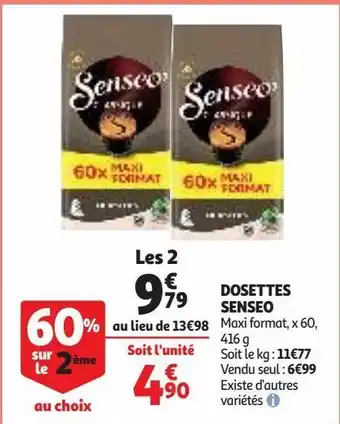 Auchan Supermarché Dosettes senseo offre