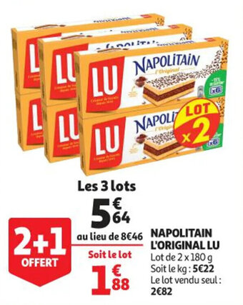 Auchan Supermarché Napolitain l'original LU offre