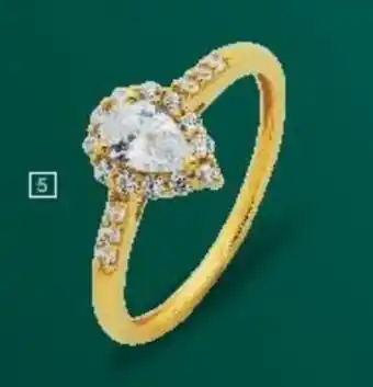 Bague solitaire accompagné or jaune ou or blanc oxyde de zirconium
