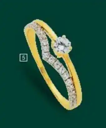 Bague solitaire accompagné or jaune ou or blanc oxyde de zirconium