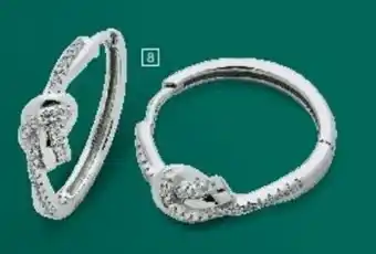 Créoles argent rhodié oxyde de zirconium