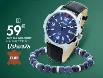 Cora x Carrefour Coffret homme montre bracelet cuir + bracelet offre