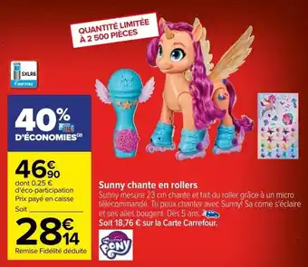 Carrefour Sunny chante en rollers offre