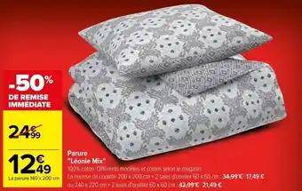 Carrefour Parure "lèonie mix" offre