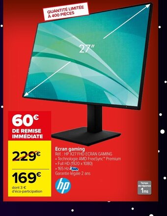 Carrefour Ecran Gaming offre
