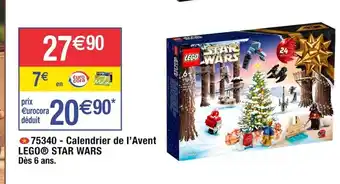 Calendrier de l'Avent Lego Star Wars