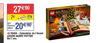Cora x Carrefour Calendrier de l'Avent Lego Harry potter offre