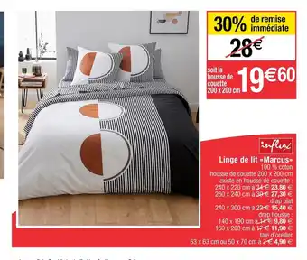 Cora x Carrefour Linge de Lit Marcus offre