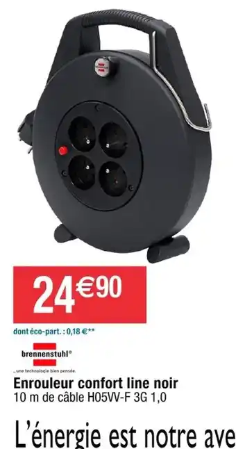 Enrouleur Confort Line Noir