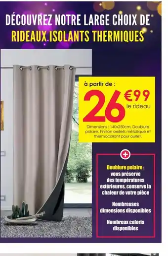 Décor Discount Rideau isolants thermiques offre