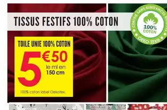 Décor Discount Tissus Festifs 100% Coton offre