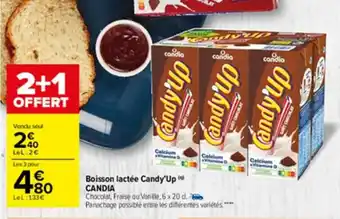 Carrefour Market Boisson Lactee Candy Up Candia offre