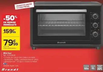 Carrefour Brandt mini four offre