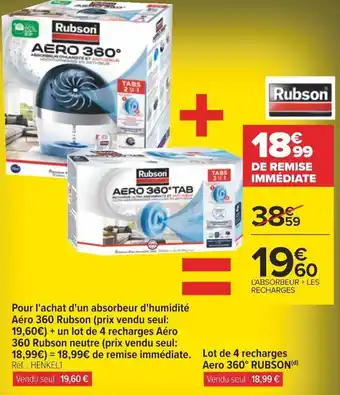 Carrefour Rubson l’absorbeur + les recharges offre