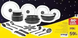 Carrefour Sitram set 26 pièces offre