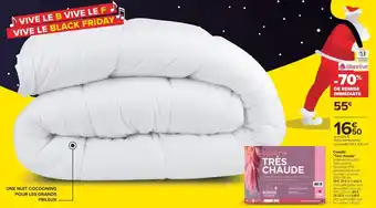 Carrefour Blanrêve couette "très chaude" offre