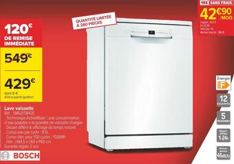 Carrefour Bosch lave vaisselle offre