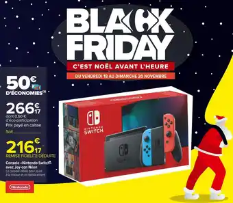Carrefour Market Nintendo console nintendo switch avec joy-con néon offre
