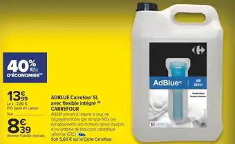 Carrefour Carrefour adblue carrefour 5l avec flexible intégré offre