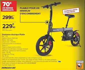 Carrefour Draisienne électrique pliable offre