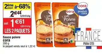 Cora x Carrefour Cora sauce poivre offre