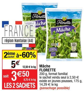 Cora x Carrefour Florette mâche offre