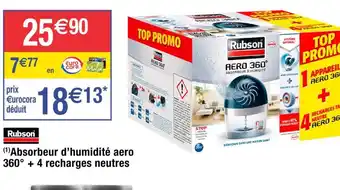 Rubson absorbeur d’humidité aero + 4 recharges neutres