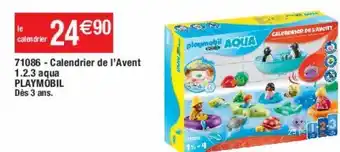 Cora x Carrefour Calendrier de l'avent 1.2.3 aqua playmobil offre