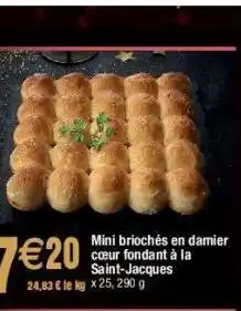 Cora x Carrefour Mini briochés en damier coeur fondant à la saint-jacques offre